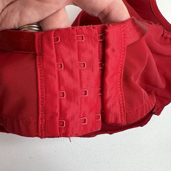 Cacique Size 40DDD Balconette Bra Lightly Lined Full Coverage Underwire Red - Picture 6 of 14